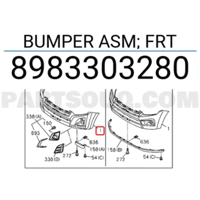 Tampon D-Max Ön 2017-20 (Oem No:8983303280)