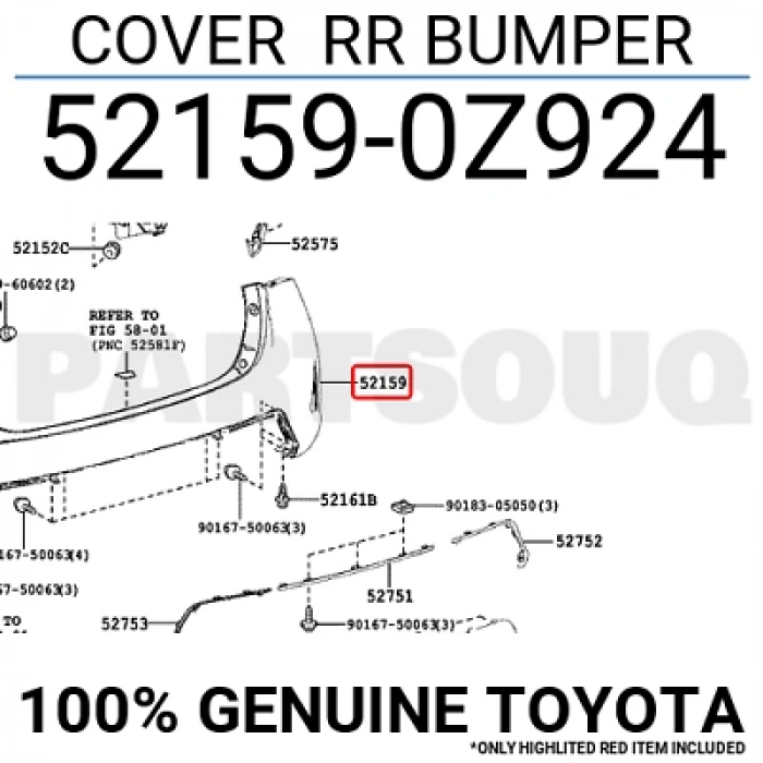 Tampon Auris 2015-2018 Arka (Oem No:521590Z924)
