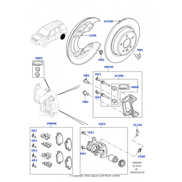 Bmw Land Rover Range Rover Sport 04 Kaliper Tamir Takımı Kaliper Tamir Takımı (Oem No:Lr015589)
