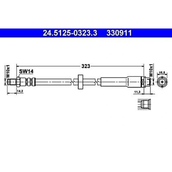 Vw A6  2005-2011 Fren Hortumu Arka 28372 (Oem No:4F0611775)