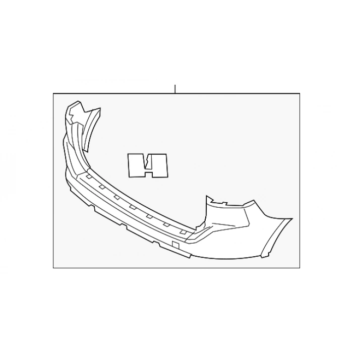 Volvo  Xc60   2010-2012  Arka Tampon Astarlı Siyah/Sensör Delikli (Tw) (Oem No:39828770)