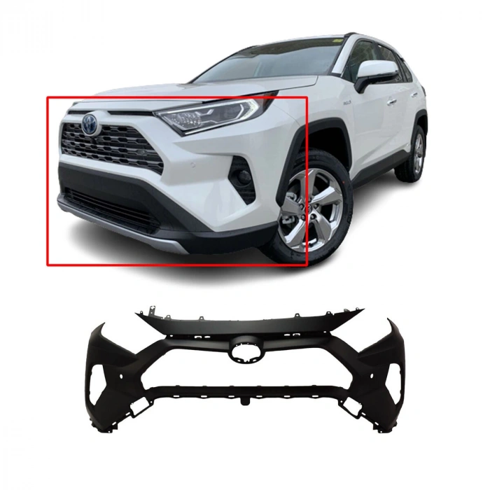 Toyota Rav4- 2018-2024  Ön Üst Tampon Astarlı Siyah/Sensör Delikli (Tyg) (Oem No:521194A918)