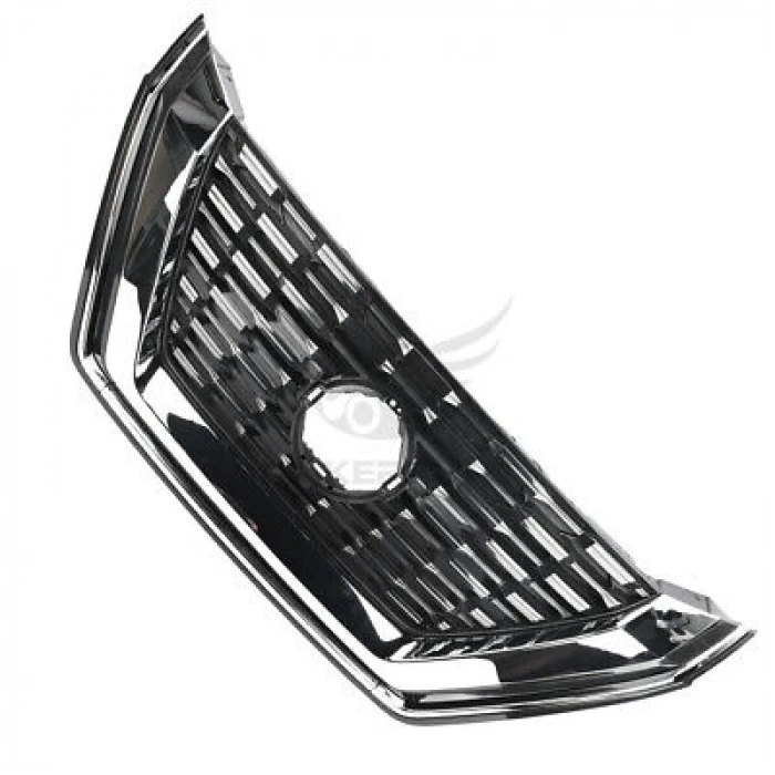 Nissan X Traıl- 2022-2023  Ön Panjur Siyah/Nikelaj Çıtalı Kamera Deliksiz (Tyg) (Oem No:623106Ra0A)