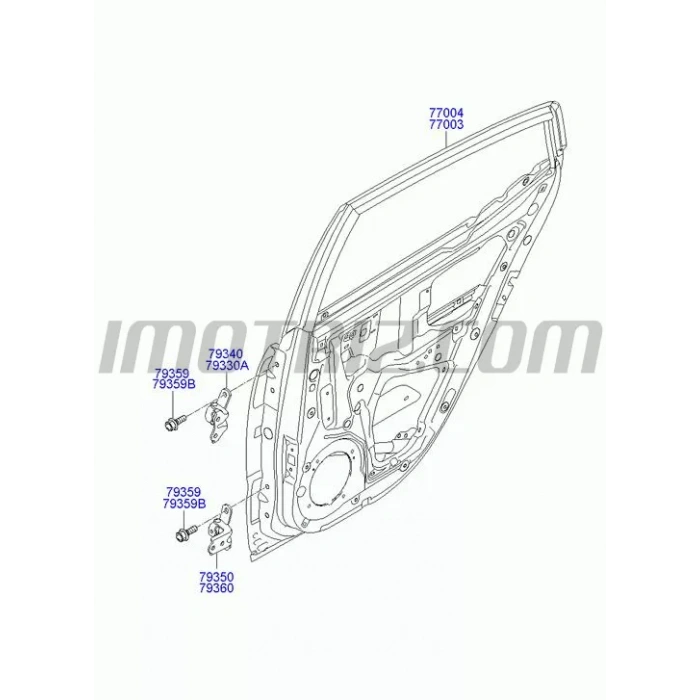 Hyundai  İ10    2008 2012  Arka Kapı Komple Sağ (Bfn) (Oem No:770040X010)