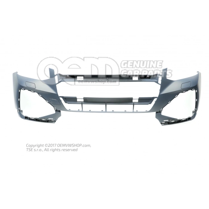 Audi  Q2  2021-2023  Ön Tampon Astarlı Gri/Far Yıkama Delikli/Sensör Deliksiz (Tyg) (Oem No:81A807065Gru)