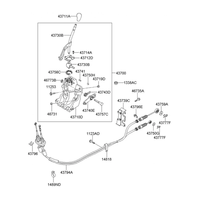 Kore H100 Dizel Crdı 2006-2016 Vites Teli Yenı Model (Oem No:437944F300)