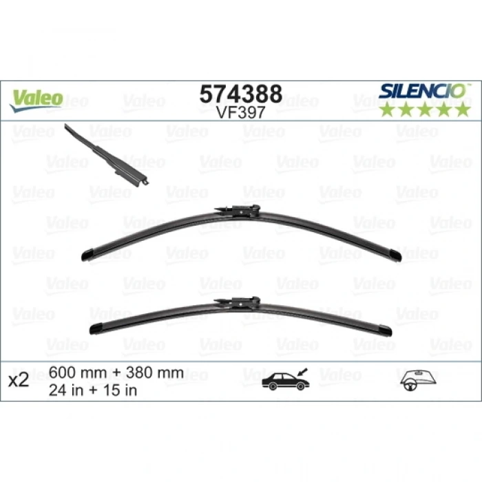 Japon Qashqai 2007- Silecek Süpürgesı Ön Takım 600 / 380 Mm (Oem No:28890Jd910)
