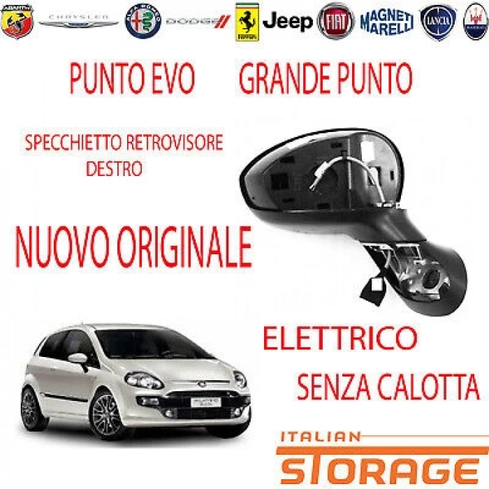 Fiat Linea-G.Punto 2005- Dış Dikiz Aynası Sağ Elek+Isıtmalı (Oem No:735410429)