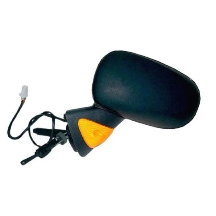 Renault Modüs 2004- Dış Dikiz Aynası Sağ Kablo Tıpı, Ayna Lambası, Sıcaklık. Sensör, Sıyah Kapak, Dısbükey Cam 4H4P Sağ   (Oem No:7701059146)