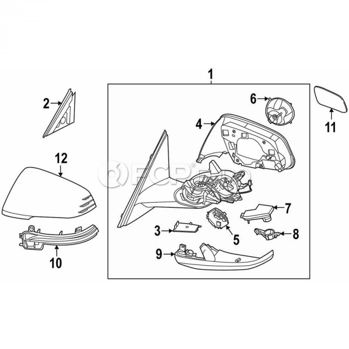 Bmw 11 Serisi 2018- Ayna Kapağı Sağ  (Oem No:51169879148)
