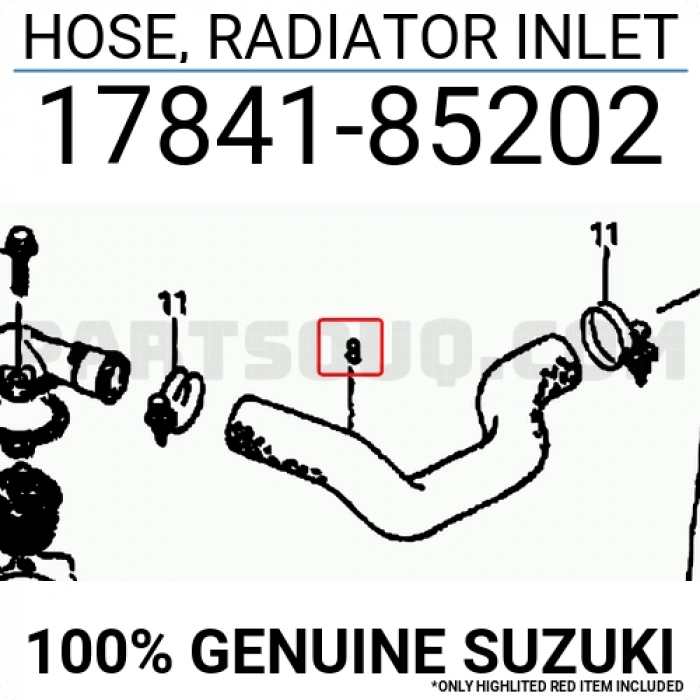 Hortum Radyatör Üst Carry  1990-98 (Oem No:1784185202)