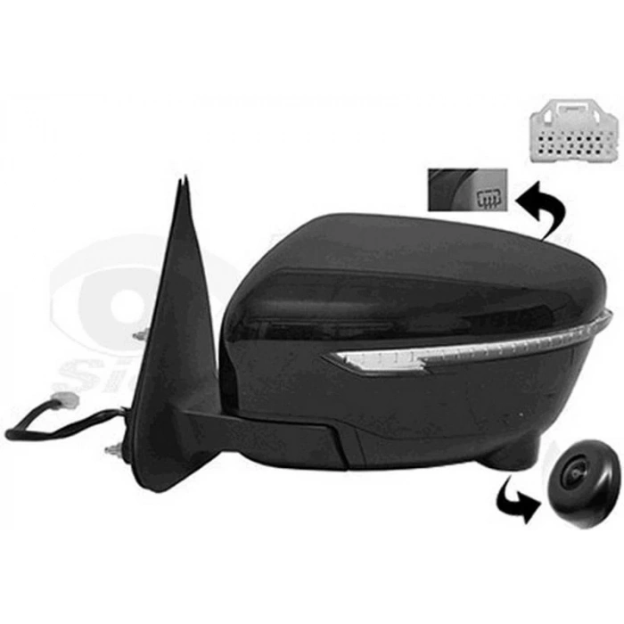 Qashqai Elektrikli Katlanır Ayna 2014-2016 Astarlı Sinyalli Kameralı Sol Oem No:963024Eh8A