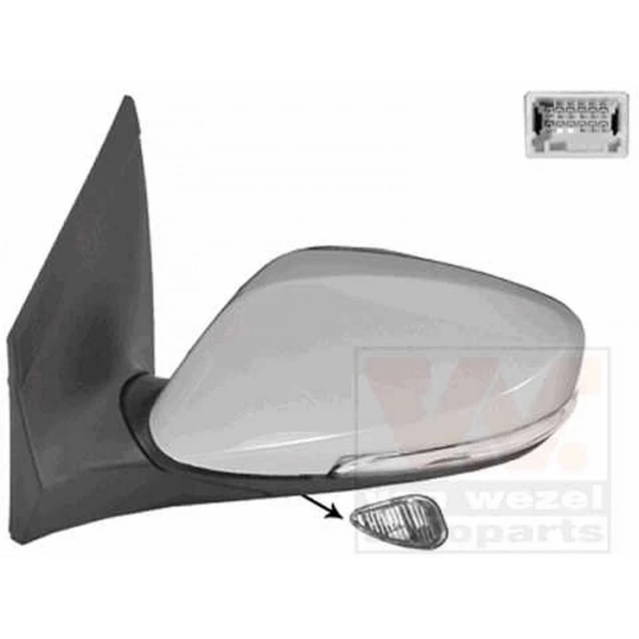 İ30 Elektrikli Katlanır Ayna 2013 Sonrası Astarlı Yan+Alt Sinyalli Sol Oem No:87610A6060