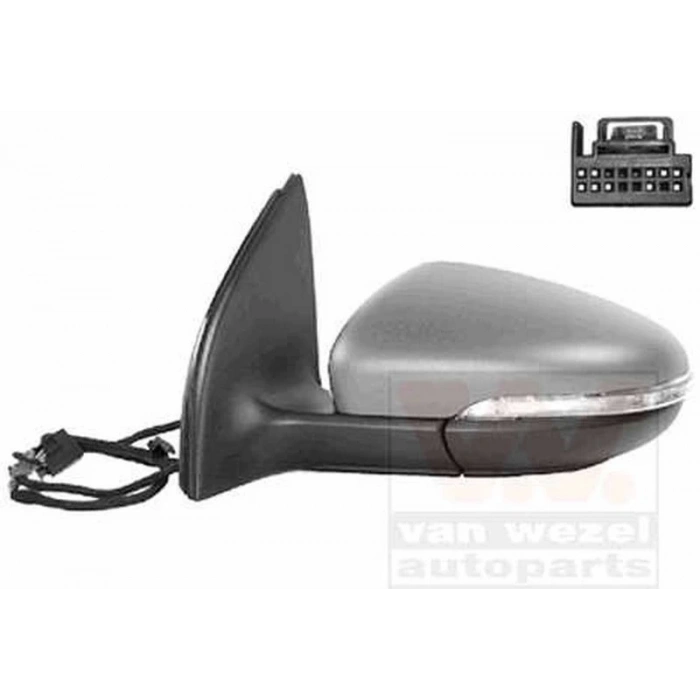 Golf6 Elektrikli Ayna  2008 2012 Astarlı Yan+Alt Sinyalli Kör Noktalı Sol Oem No:5K0857507Q