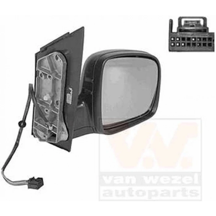 Transporter T5 Caddy Elektrikli Ayna Camı 2003-2010 Kör Noktalı Sağ Oem No:7E1857522A