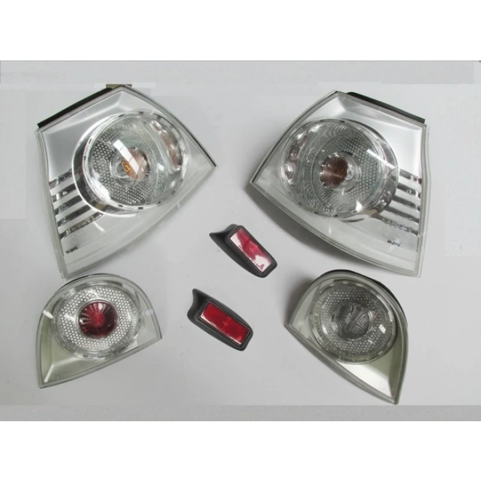 volkswagen golf- 5- 2004-2009  modıfıye stop lambası ıç/dıs set sağ/sol set 6parça nikelajlı/beyaz (tyc) Oem No (1K6945095)