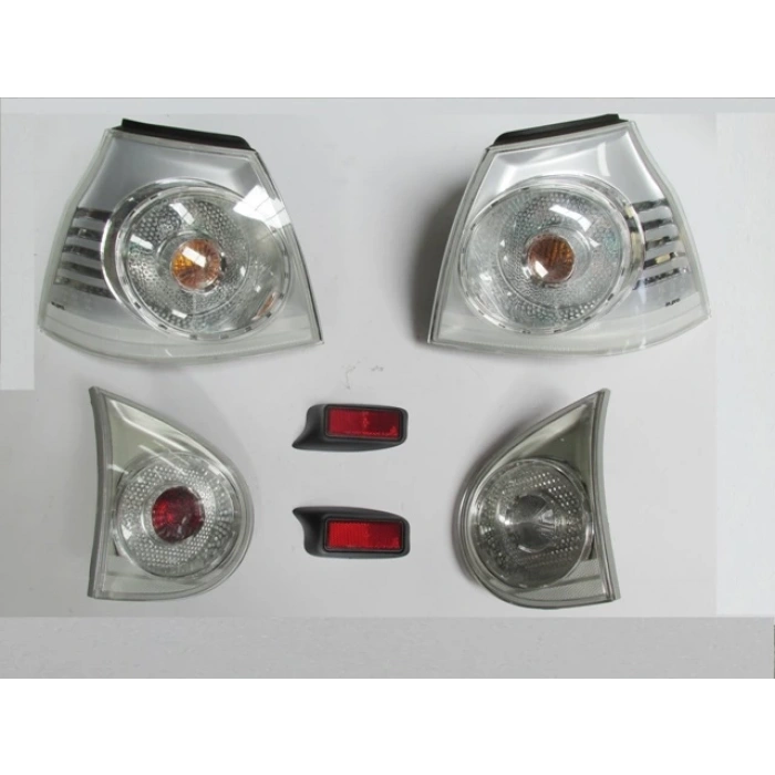 volkswagen golf- 5- 2004-2009  modıfıye stop lambası ıç/dıs set sağ/sol set 6parça nikelajlı/beyaz (tyc) Oem No (1K6945095)