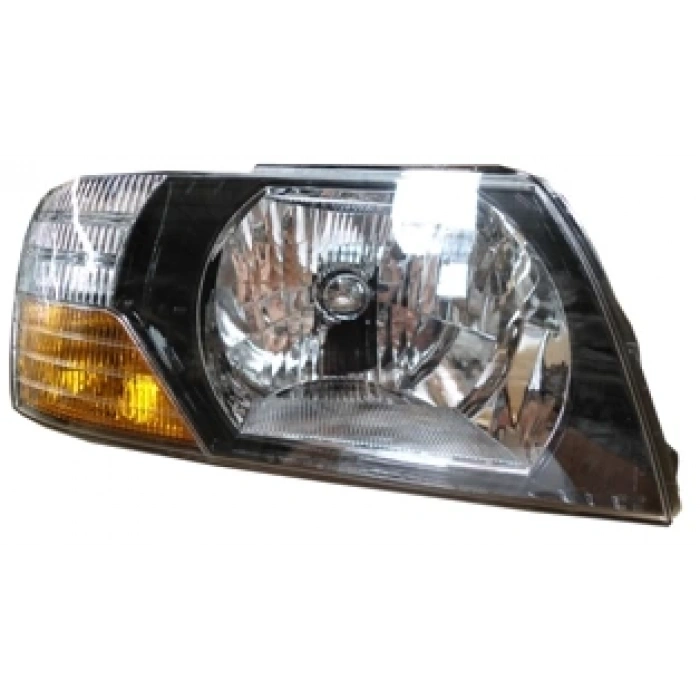 mitsubishi pajero- 2000-2003  far lambası sağ manuel sıyah tıp sarı/beyaz sinyallı (famella) Oem No (MR548034)