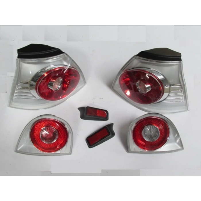 volkswagen golf- 5- 2004-2009  modıfıye stop lambası ıç/dıs set sağ/sol set 6parça kırmızı/beyaz (tyc))