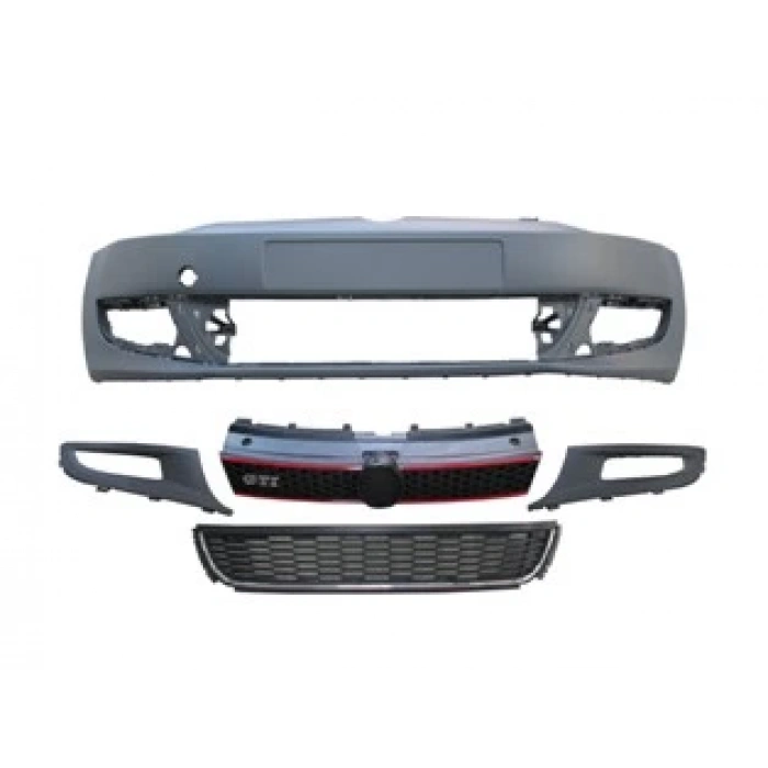 volkswagen polo- 6- 2010-2014  ön tampon koyu grı (gtı(sıs kapağı/tampon panjuru ve ön panjur 5 parçaset Oem No (6R0807221HGRU)