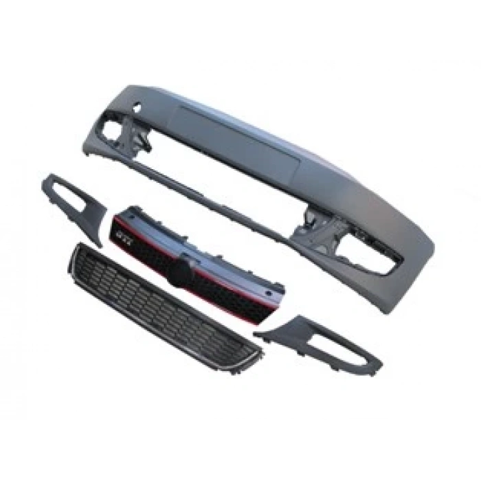 volkswagen polo- 6- 2010-2014  ön tampon koyu grı (gtı(sıs kapağı/tampon panjuru ve ön panjur 5 parçaset Oem No (6R0807221HGRU)