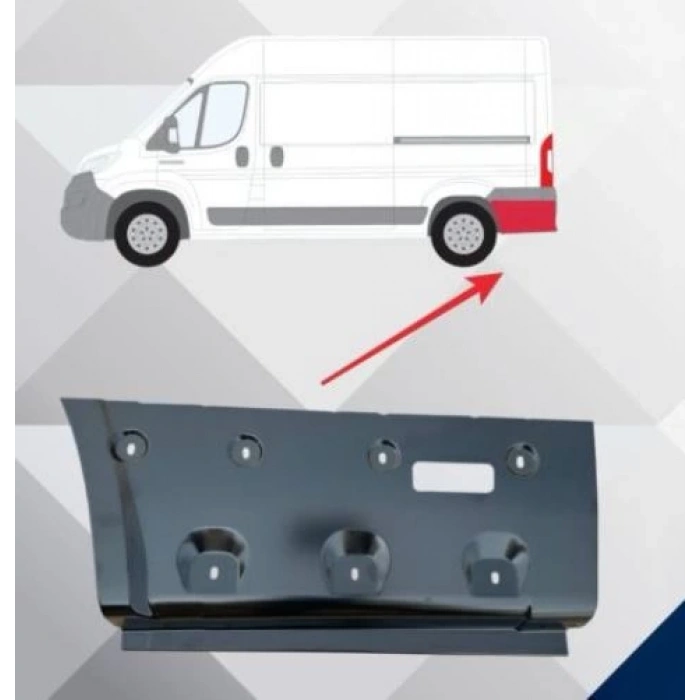 fiat ducato- 2007-2014  arka çamurluk agzı alt sacı sol (arka teker arkası) Oem No (8503KE)