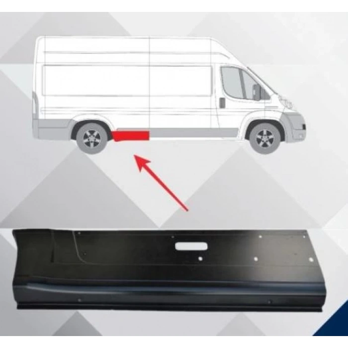 peugeot boxer- 2007-2013  arka çamurluk agzı alt sacı sağ (arka teker önü) Oem No (8504FF)