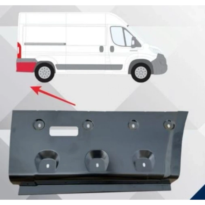 fiat ducato- 2007-2014  arka çamurluk agzı alt sacı sağ (arka teker arkası) Oem No (8504GP)