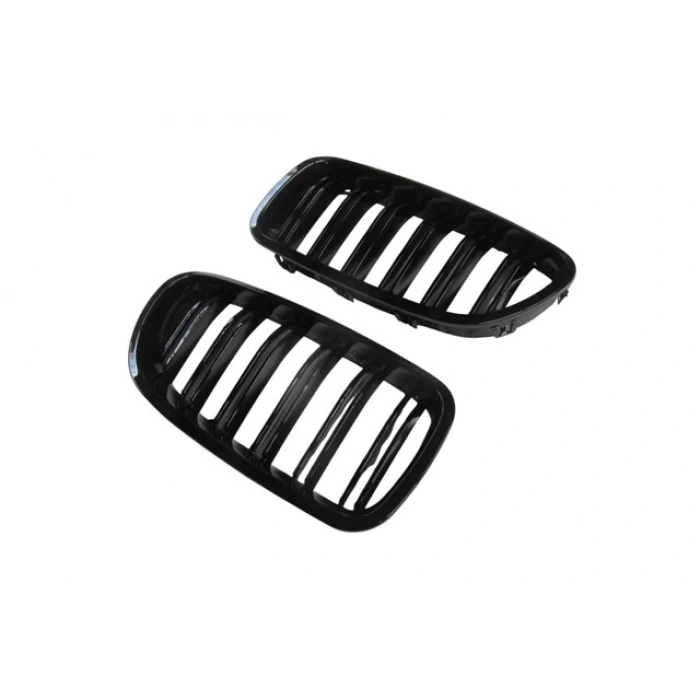 bmw 3 serı- 3 serisi- 2009-2011  ön panjur sağ/sol set (2 parça)pıano sıyah (çıft çıtalı) (lcı) Oem No (A0903198)