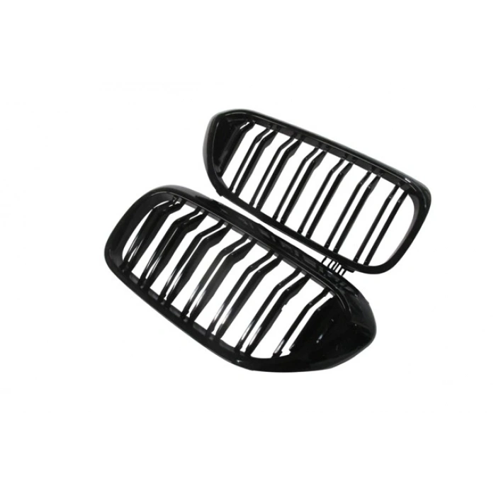 bmw 5 serı- 5 serisi- 2017-2020  ön panjur sağ/sol set (2 parça)parlak sıyah (çıft çıtalı) (m5) Oem No (A2303192)