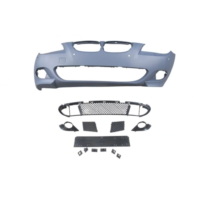 bmw 5 serı- 5 serisi- 2004-2007  ön tampon (ızgaralı//plaka plast.)sen.delıklı 18mm/f.yık.lı) (m-tech) astarl Oem No (A51117897208S2)