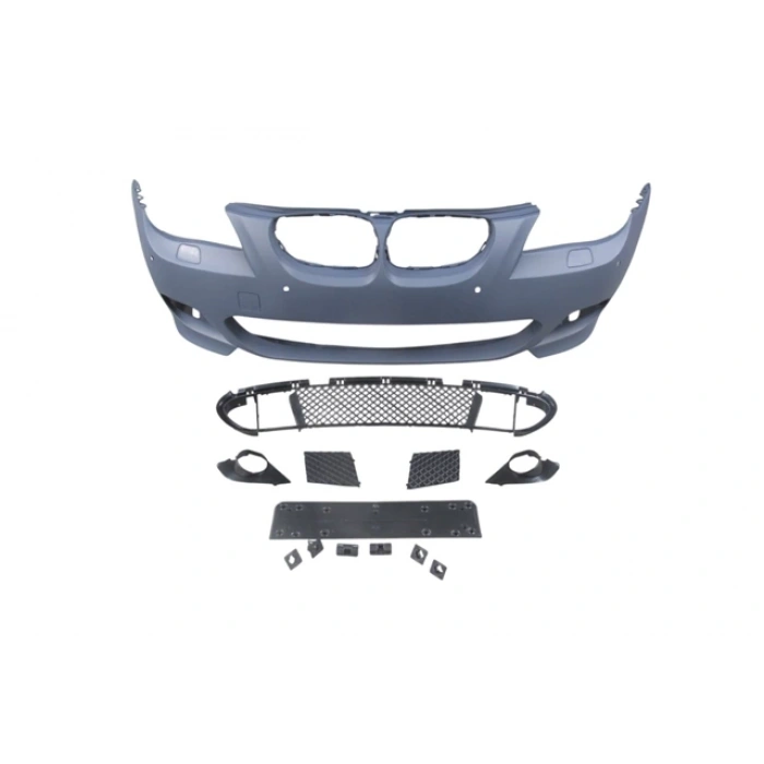 bmw 5 serı- 5 serisi- 2004-2007  ön tampon (ızgaralı//plaka plast.)sen.delıklı 18mm/f.yık.lı) (m-tech) astarl Oem No (A51117897208S2)