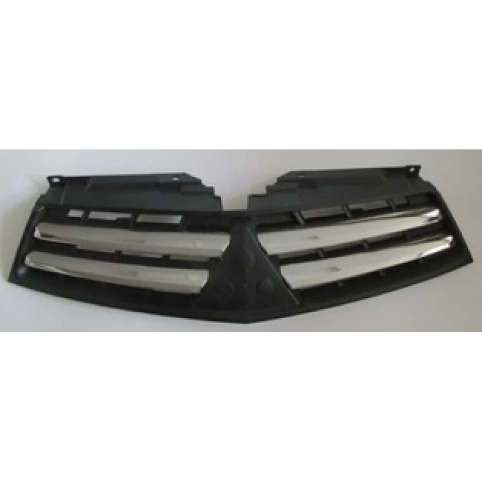 mitsubishi l200- pıck up- 2010-2013  ön panjur sıyah nıkelaj çıtalı (4x2 tek kabın)(tırnakları kırık))