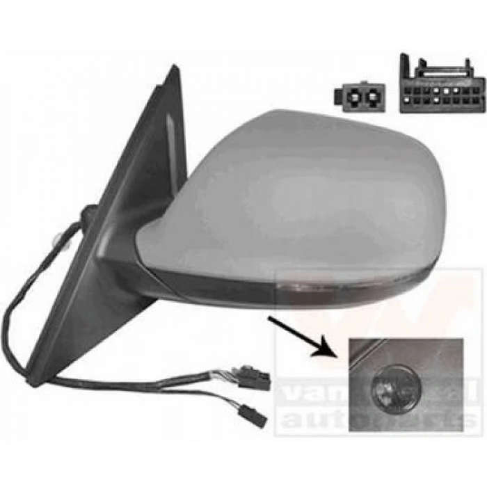 Audi Q5 Elektrikli Katlanır Ayna 2009-2016 Pianoblack Yan+Alt Sinyal Şerit Takip Hafıza Sol)