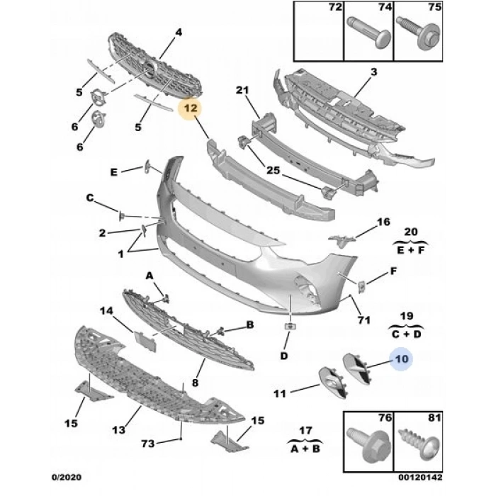 Opel Corsa F 2021- Ön Tampon Alt Deflektörü Oem No (9829531680)