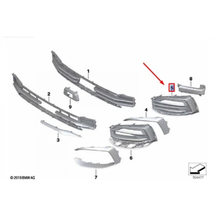 bmw 7 serı- 7 serisi- 2016-2018  ön tampon çeki demirri kapağı astarlı/sıyah (tw) Oem No (51117412466)