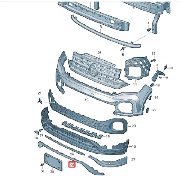VW T-Roc 2017- Çamurluk Ağzı Sağ Ön (Dodık) Oem No (2GA854732D)