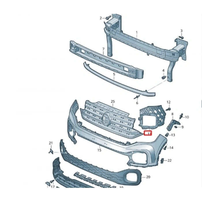 volkswagen t cross- 2022-2023  sis lambası bağlantı braketi sol (tw) Oem No (2GM807723A)