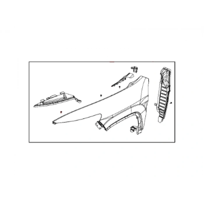 jeep cherokee- 2014-2015  ön çamurluk sağ (tw) Oem No (68103308AA)