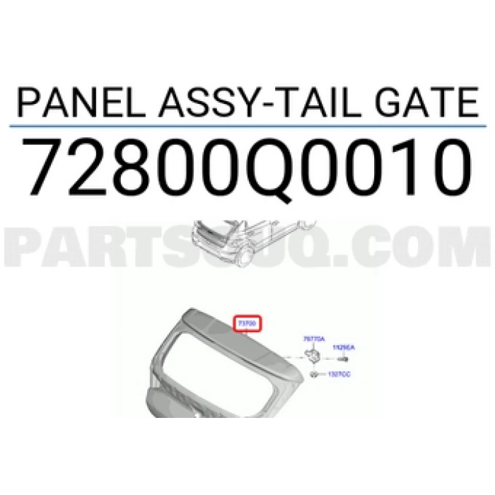 Hyundai i20 2021 sonrası Jump bagaj kapağı Oem No (72800Q0000)