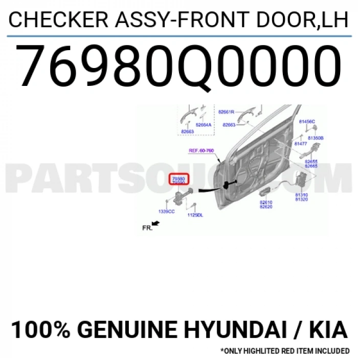 Renault Master III 2009- Kapı Bandı Arka Sağ Delikli Oem No (768F30003R)