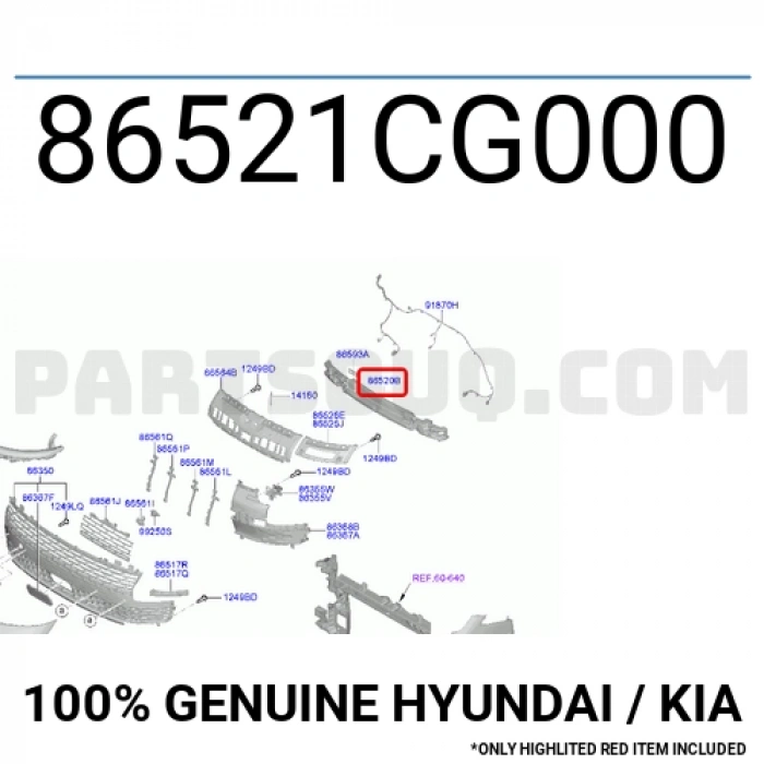 Kia Picanto 2017 sonrası ön tampon şok emici Oem No (86520G6000)