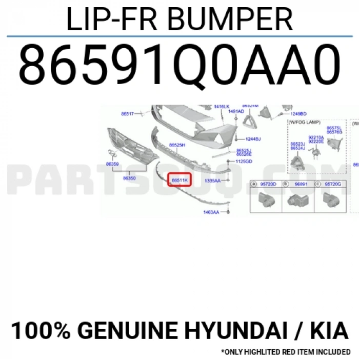 Hyundai Tucson 2021 Sonrası Tampon Alt Koruyucu Karlık Ön Oem No (86591N7000)