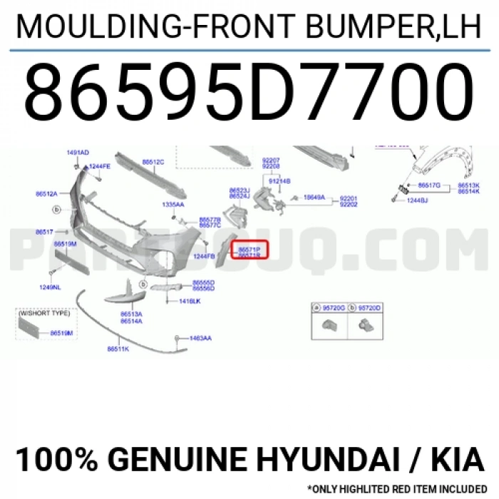 Hyundai i10 2011-2013 Ön Tampon Bağlantı Braketi Sağ Oem No (865920X200)