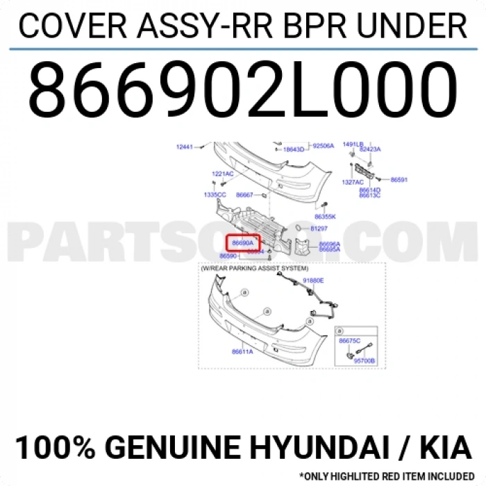 kia sportage- 2019-2021  arka tampon nıkelaj çıtası orta (fpı) Oem No (86688F1500)