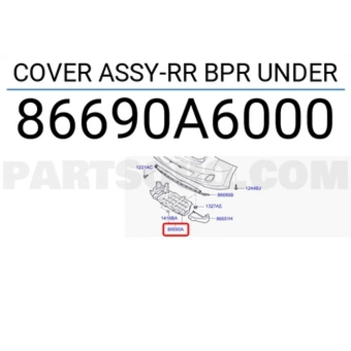 Hyundai i30 2007-2011 Arka Tampon Alt Koruyucu Kapak Oem No (866902L000)