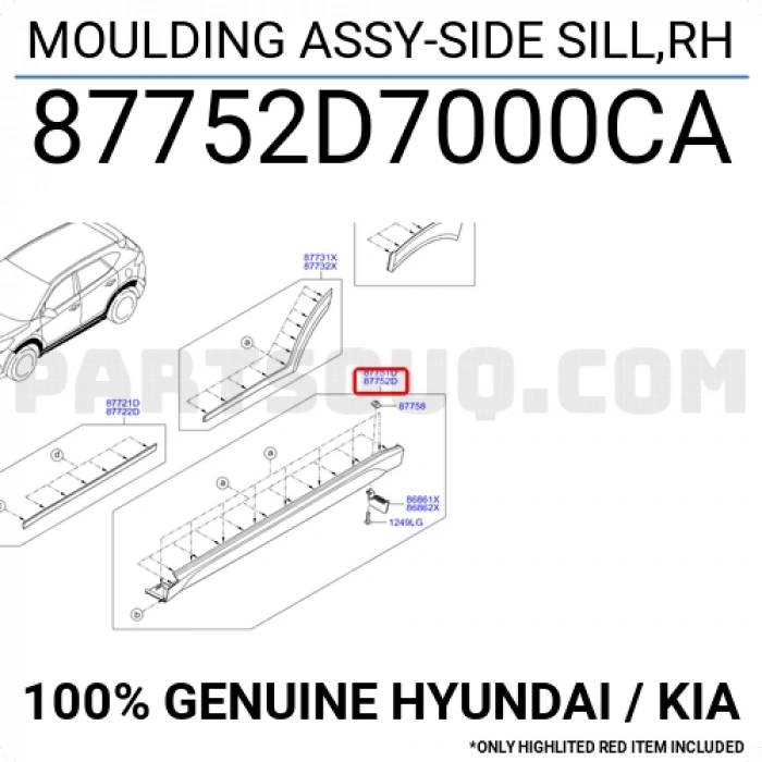 hyundai kmy 2005 sonrası sağ bakalit basamak Oem No (874424F000CA)