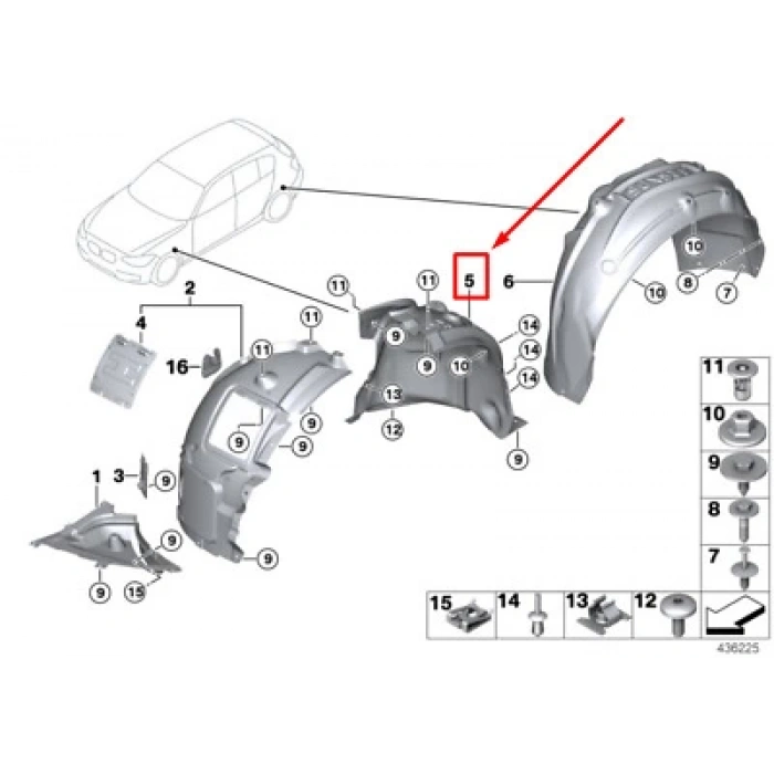 bmw 3 serı- 3 serisi- 2012-2018  karlık (arka tampon altı) (spoıler) (m-performance/lcı) Oem No (A51192291410)