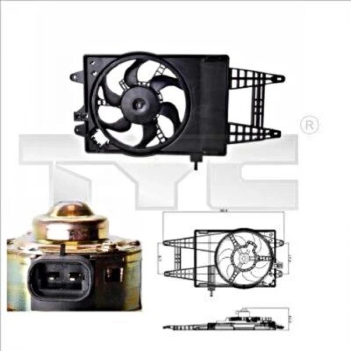 Fiat Punto Idea 1.3 Mjet 2003 Fan Motoru Komple Oem No (51708004)