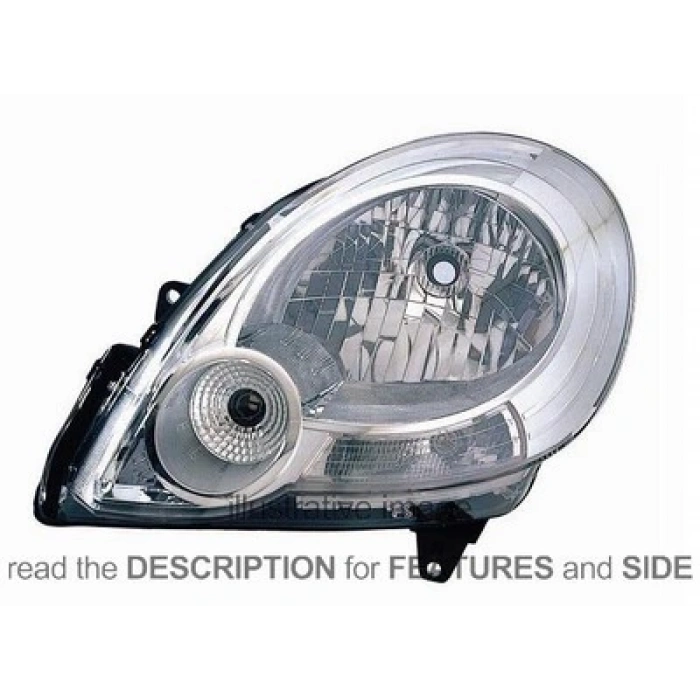 Renault Kangoo 2007- Far Elektrikli Sol Oem No (7701068181)